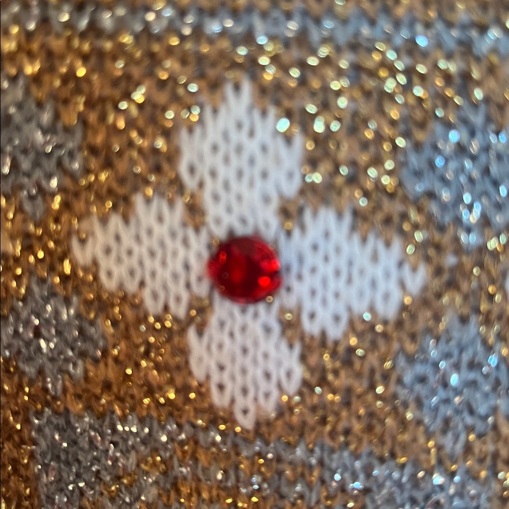 Alexa Grace Vintage Metallic Jeweled Sweater - Picture 4 of 8